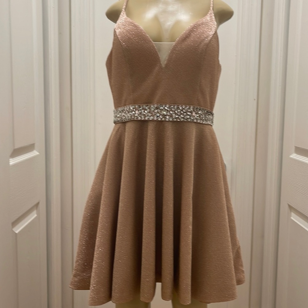 Party dress rose & gold size 12